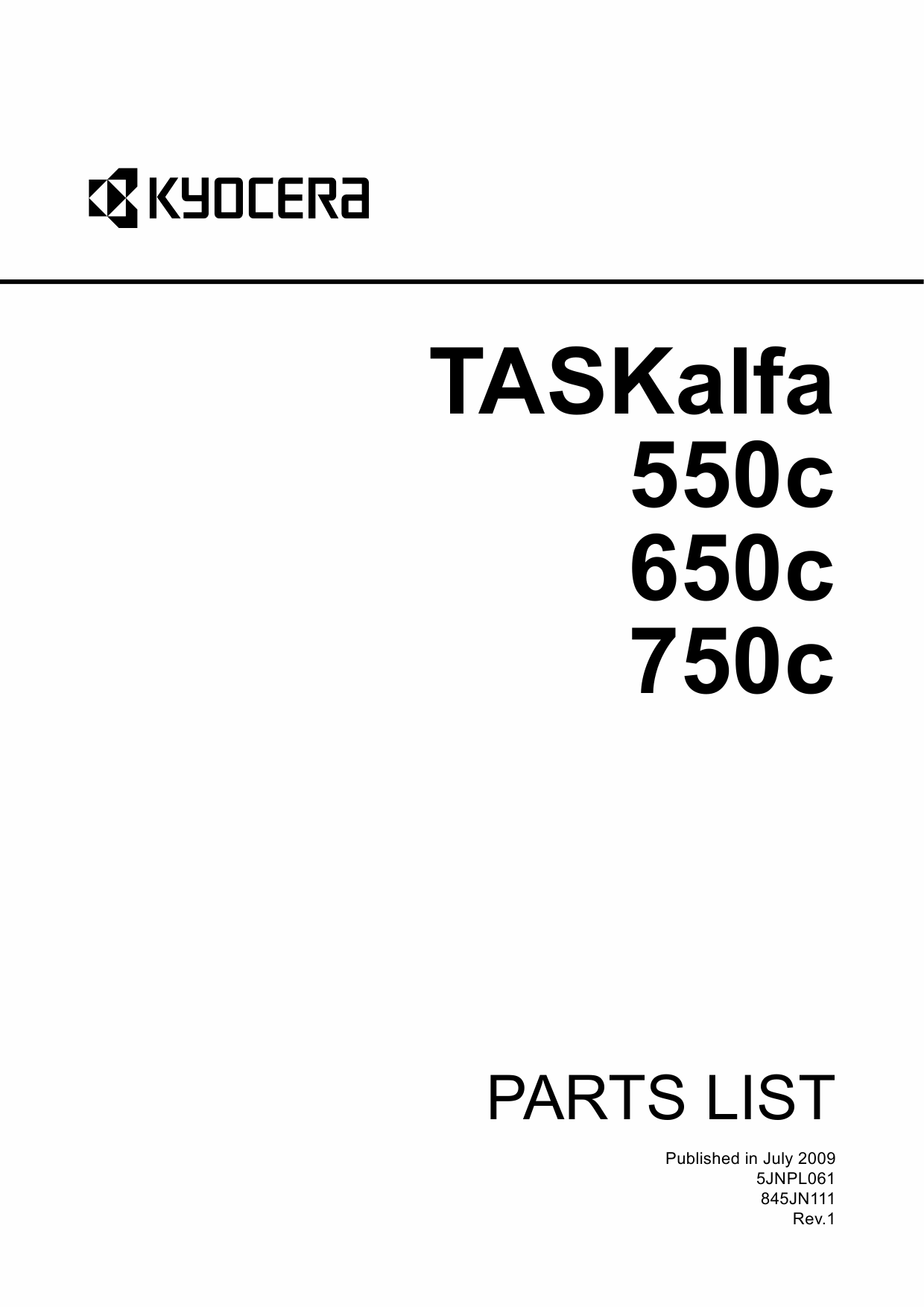 KYOCERA ColorMFP TASKalfa-550c 650c 750c Parts Manual-1